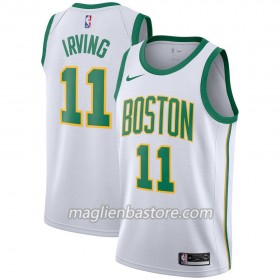 Maglia NBA Boston Celtics Kyrie Irving 11 2018-19 Nike City Edition Bianco Swingman - Uomo